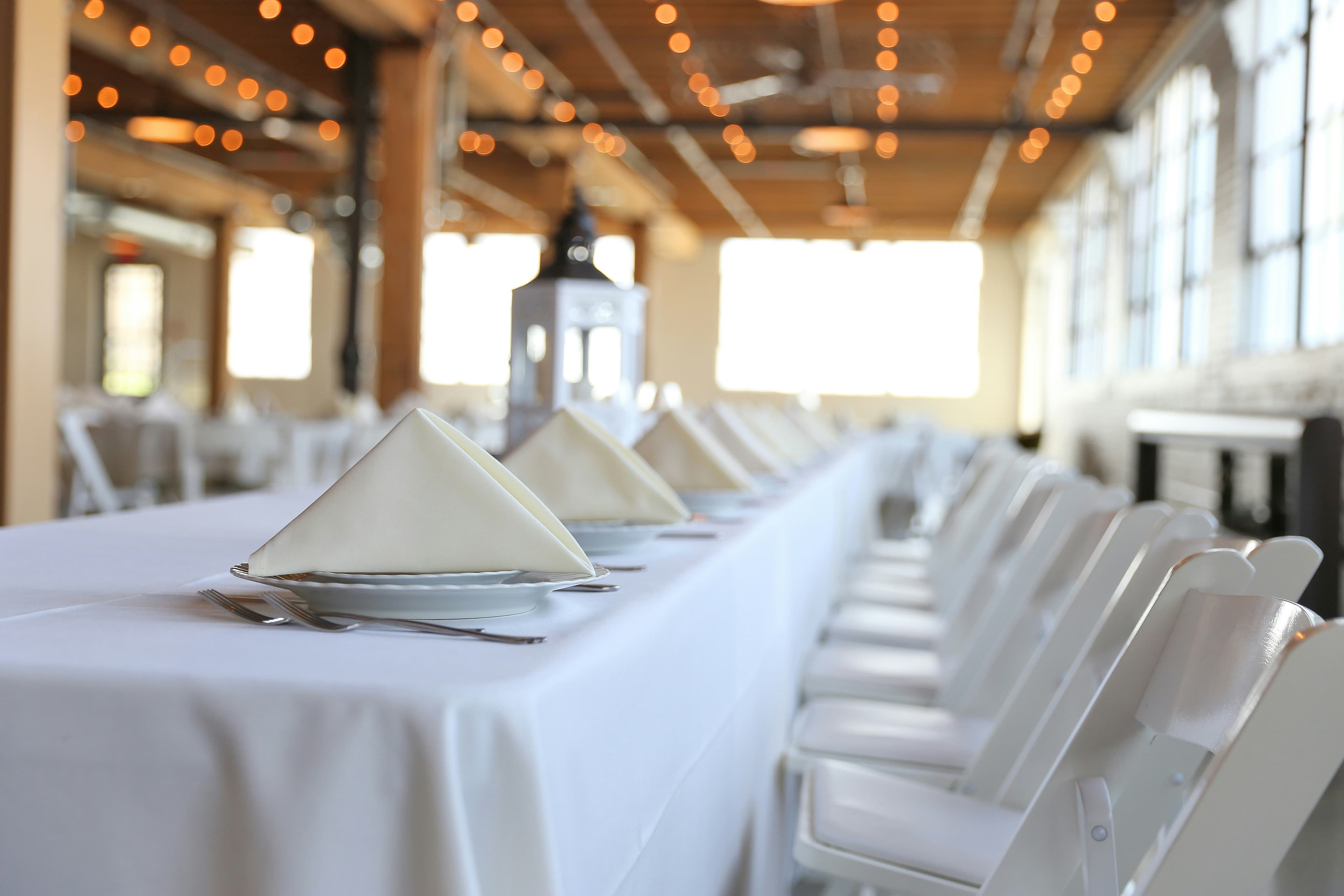 Wedding reception setup